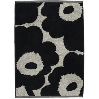 Marimekko - Unikko Handtuch 50 x 70 cm, baumwollweiß / dunkelblau