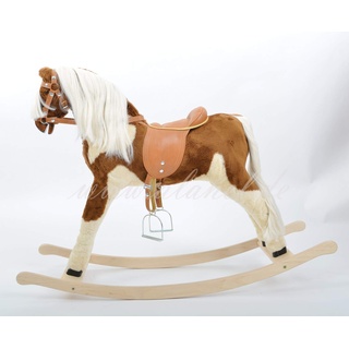 ALANEL Titan Großes Schaukelpferd Handarbeit NEU & OVP (BRAUN) für Kinder bis 7 Jahre, Unisex, Braun, Holz, Schaukelpferd, Kinder
