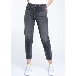 Mom-Jeans GANG "94ORA" Gr. 32, N-Gr, grau (vintage grey) Damen Jeans 5-Pocket-Jeans Mom 2-Knopf-Verschluss mit verkürzter Beinlänge