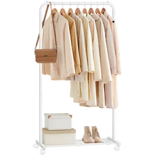SONGMICS Kleiderständer, Kleiderstange auf Rollen, 74 cm breit