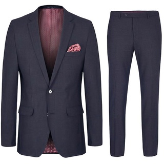 Paul Malone Anzug Herrenanzug modern slim fit Anzug für Männer - stretch (Set, 2-tlg., Sakko mit Hose) blau 30