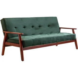 SalesFever Schlafsofa, skandinavisch Samt tannengrün