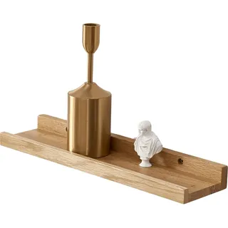 Gieanoo Bilderleiste Holz, 30cm Eiche Regal Massiv Schweberegal Wandregal gewürzregal regalbrett Hängeregal Ideal für Wohnzimmer Schlafzimmer Badezimer