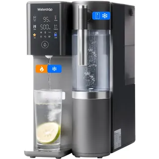 Waterdrop A2 Heiß & Kalt Auftisch Osmoseanlage, Keine Installation | 3:1 Rein- zu Abwasser, Heißes/Kaltes/Raumwarmes Wasser, 6 Temperaturen, Tragbarer Reinwassertank, Wasserspender ohne Flasche