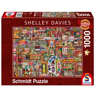 Schmidt Spiele - Shelley Davies - Vintage Künstlermaterialien, 1000 Teile