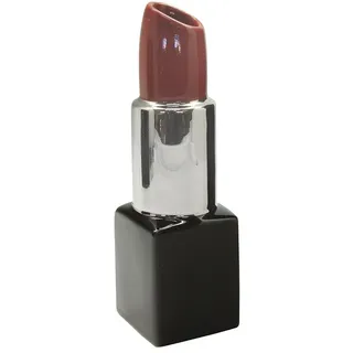 GILDE Keramik Vase Lippenstift „Milano“ in rot, Höhe 20cm