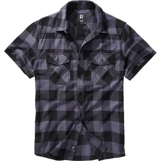 Brandit Textil Check Kurzarmhemd Black / Grey 3XL