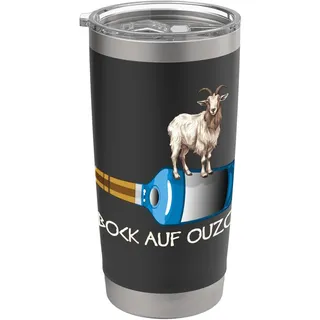 Schnaps Ouzo Party Bock Auf Ouzo Doppelwandiger Edelstahl-Thermobecher