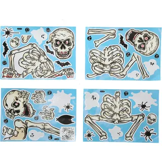 Halloween-totenkopf-wandaufkleber Für Wohnzimmer Und Schlafzimmer