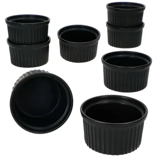 Mambocat 8er Set Muffin Schälchen Schwarz 180 ml
