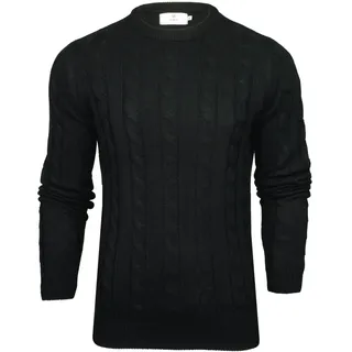 Xact Herren Strickpullover mit Zopfmuster – Warmer Rundhalspullover für Herbst & Winter, Weich & Atmungsaktiv - XL