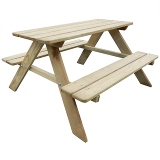 Kinder-Picknicktisch 89x89,6x50,8 cm Kiefernholz | Gartentisch | einfacher Aufbau |
