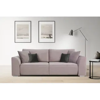 INOSIGN Couch 3-Sitzer Bettkasten Rosa