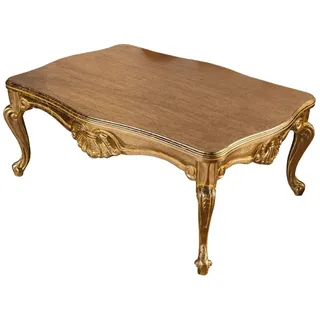 Xlmoebel Couchtisch Luxuriöser Barock-Rokoko-Tisch mit filigranen Verzierungen (Couchtisch, Couchtisch), Hergestellt in Europa braun