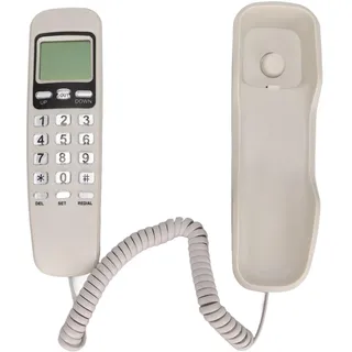 Wandtelefon Schnurtelefon, Telefon Festnetz Kabeebunden, Schnurgebunde Telefon Mit wiedeolung, LCD-Display, Klei Kabeebundeneestnetlefon Für Das Heimbüro(Weiß)