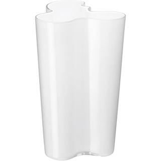 Iittala Vase Aalto 251 mm Weiß aus Glas