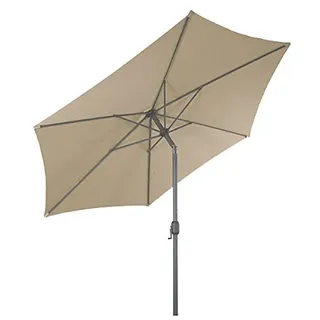 Spetebo Alu Sonnenschirm 250 cm mit Knickgelenk + Kurbel - Martktschirm Kurbelschirm - 250 cm