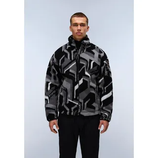 Napapijri Fleecejacke Fiemme grau / hellgrau / schwarz / naturweiß XL