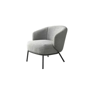 Schöner Wohnen Loungesessel SELVIK Bouclé 73 x 73 x 80 cm Grau