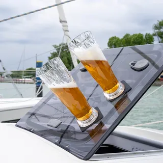 Silwy Magnet-Bier-Kunststoffgläser inkl. Metall-Nano-Gel-Pad 2 Stk. (500 ml)