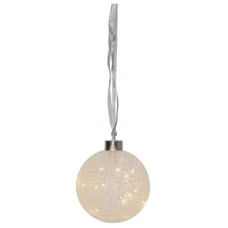STAR TRADING LED Dekolicht LED Weihnachtskugel Glow Snow, LED Weihnachtskugel,Glow Snow', Batterien + Timer, Hängeleuchte Deko