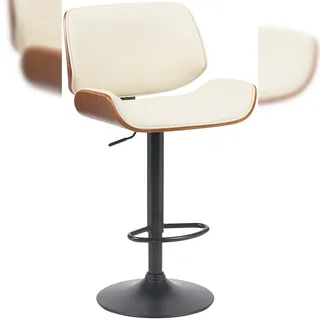 CLP Barhocker Beverley  höhenverstellbar drehbar  Walnuss/Creme