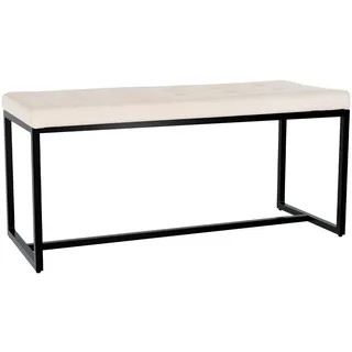 CLP Sitzbank Barci Samt Creme 110 x 40 x 48 cm