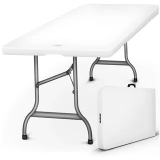 tillvex Gartentisch klappbar Kunststoff 180x75cm | Campingtisch 6 Personen