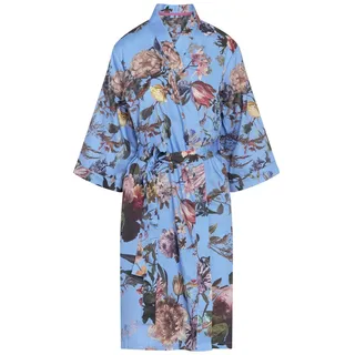 ESSENZA Kimono Sarai Isabella Azur blue, XL - 100% Baumwollsatin - Blumen - XL