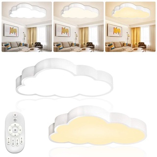 YARDIN LED 48W Deckenlampe Kinderzimmer Dimmbar Wolken Deckenleuchte Wohnzimmerleuchten Schlafzimmer Lampe mit Fernbedienung