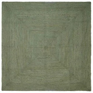 vidaXL Juteteppich 300 x 300 cm Grün