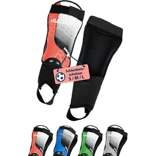 HUDORA Schienbeinschützer mit Knöchelschutz- Bequeme Schienbeinschoner mit Schaumstoff - Fußball Schienbeinschutz mit Knöchelprotektoren in Größe S/M/L - Fußballausrüstung Kinder & Jugendliche