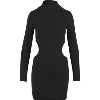 URBAN CLASSICS Cut Out Langärmliges Kurzes Kleid Black L
