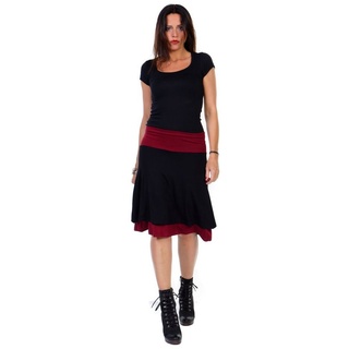 3Elfen A-Linien-Rock Doppel Rock Lagenlook knielang by 3Elfen schwarz
