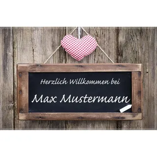 Manutextur Fußmatte mit Namen - Motiv Tafel - viele Motive - Schmutzfangmatte personalisiert - Größe 50x80 cm - persönliches & individuelles Geschenk