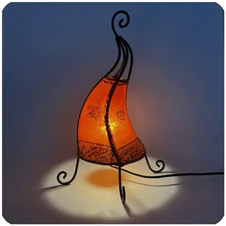 Orientalische Marokkanische Stehlampe Leder Lampe Hennalampe Lederleuchte Coq