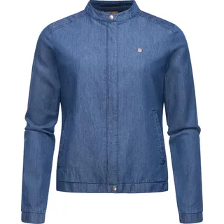 Ragwear Damen leichte Sommerjacke in Denim-Optik Blousonjacke kurz Jeansjacke Malawi Denim YOUMODO Denim Blue Gr. L - L