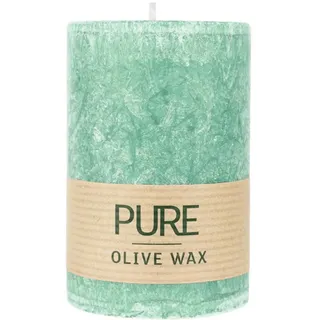 Richard Wenzel PURE OLIVE WAX Stumpenkerze 90 x 60 mm grün