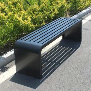 GAMAK Gartenbank Metall Wetterfest, 3sitzer, Parkbank Eisen Bank Blumenbank Gartenbank Metall Gartenmöbel für Garten Park Balkon (Schwarz, 100cm)