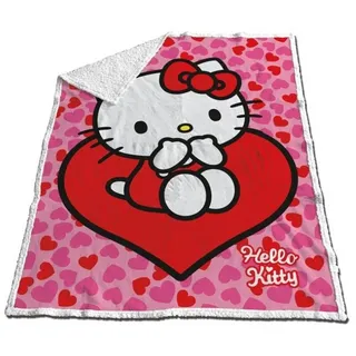 Aymax Hello Kitty Kuscheldecke 120 x 150 cm Rosa/Bronze