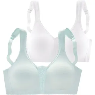 PETITE FLEUR Soft-BH Damen hellblau+weiß Gr.105E