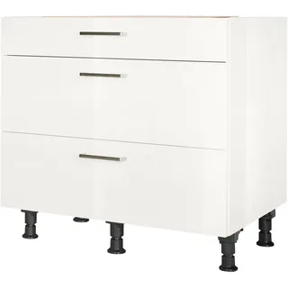 Nobilia Waschbeckenunterschrank Flash 90 x 87 x 58,3 cm Weiß