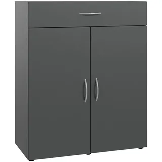 WIMEX Kombikommode 80 x 98 x 40 cm Grau / Schwarz