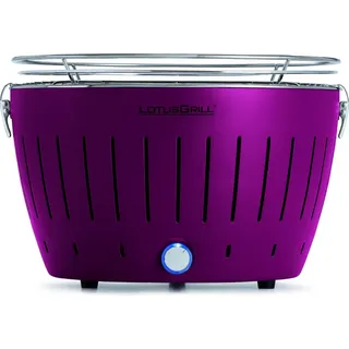 LotusGrill Classic Pflaumenlila Holzkohlegrill Tischgrill raucharm USB-Anschluß