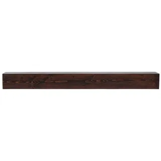 Vevor Kaminsims schwimmend, 152 x 20,3 x 15,24 cm, Tragfähigkeit 22,7 kg, Kaminkonsole aus Naturholz, schwebendes Kaminregal zur Wandmontage, handgefertigte Schweberegal als Wanddekoration, Braun