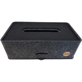 voigtdesign Kosmetiktücherbox Filz Taschentuchbox Kosmetiktuchspender Deko (140 schwarz)