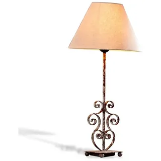 Mirabeau Tischleuchte Tischlampe Clamart leinen/antikbraun beige|braun