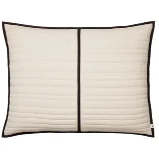 Ferm Living - Vari Kissen, gesteppt, 60 x 80 cm, natur / dark chocolate