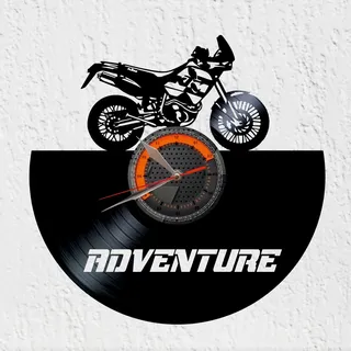 Wanduhr aus Vinyl für Motorrad, Motocross, Wanddekoration