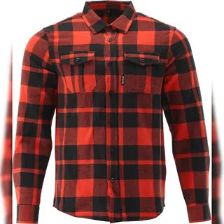 TRIZERATOP Flanellhemd , Holzfällerhemd, Arbeitshemd rot/schwarz XXXL